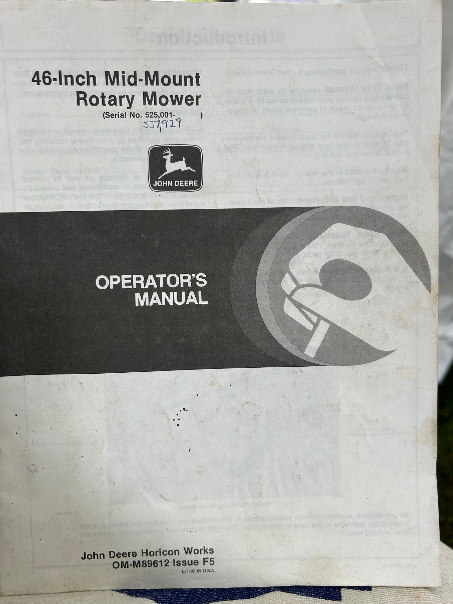 John Deere _ 46” Mid-Mount Rotary Mowers _ Operator’s Manual