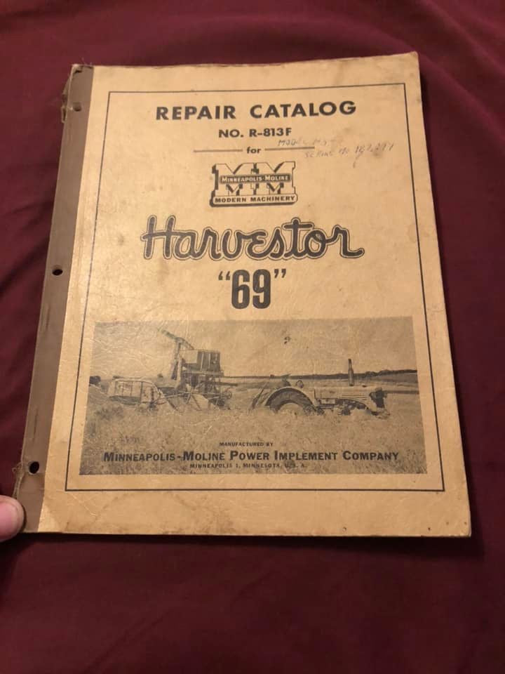Minneapolis Moline - '69' Harvestor - Repair Catalog