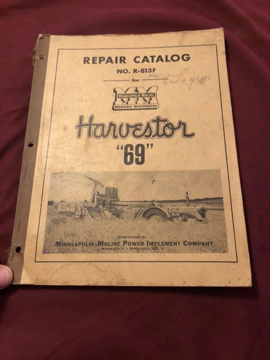 Minneapolis Moline - '69' Harvestor - Repair Catalog