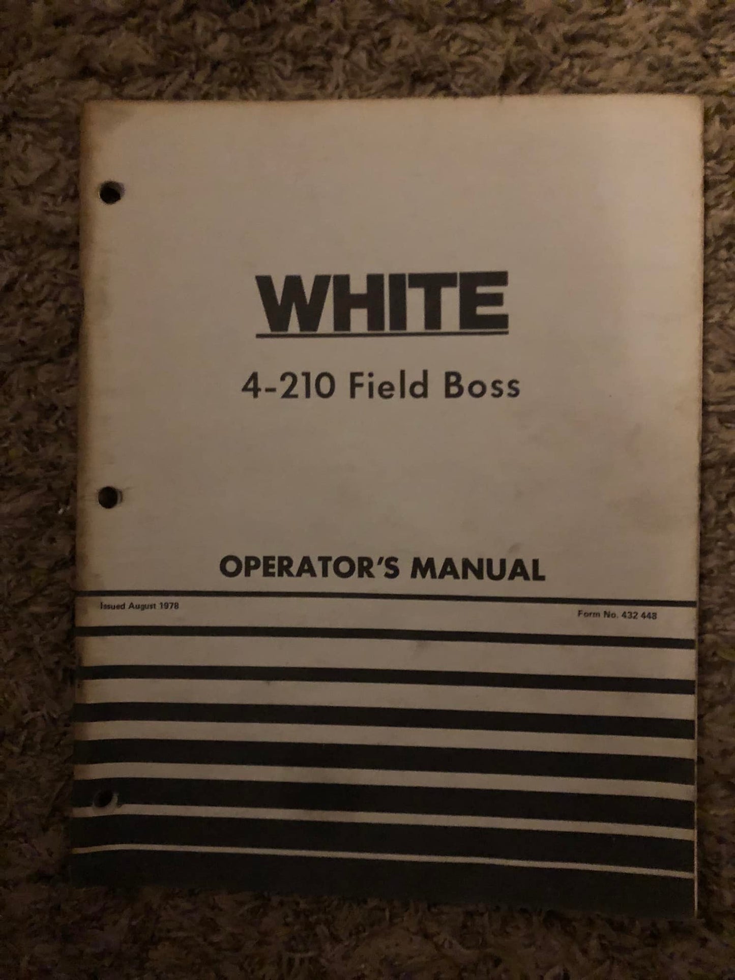 White 4-210 Field Boss - Operator’s Manual