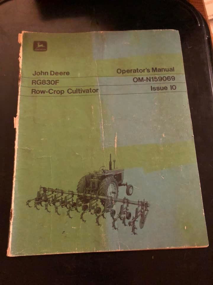 John Deere _ RG830F Row Crop Cultivator _ Operator’s Manual