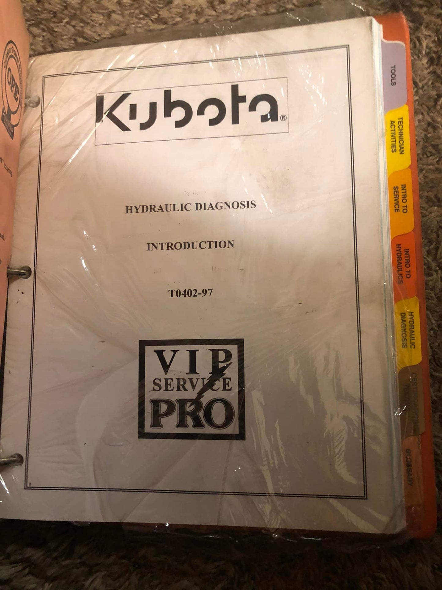 Kubota _ VIP Service Binder _ Hydraulic Diagnosis Introduction + VHS