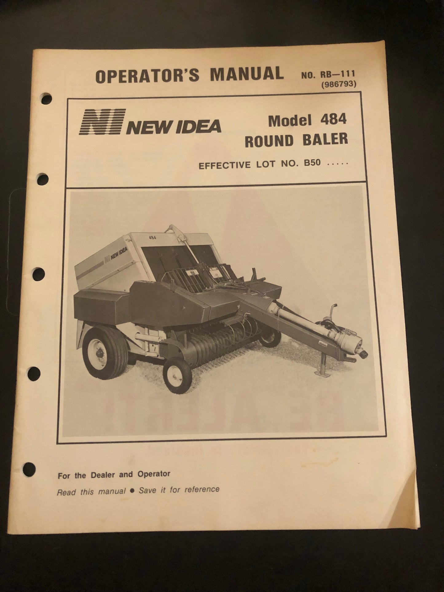 New Idea _ Model 484 Round Baler _ Operator’s Manual