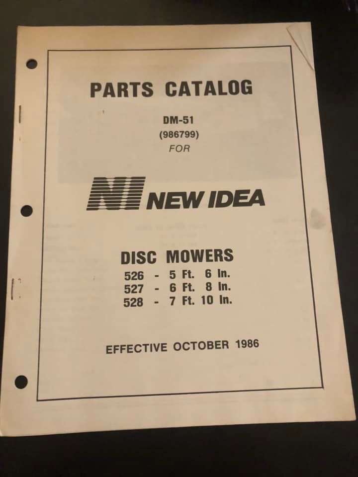 New Idea _ 526, 527 & 528 Disc Mowers DM-51 _ Parts Catalog