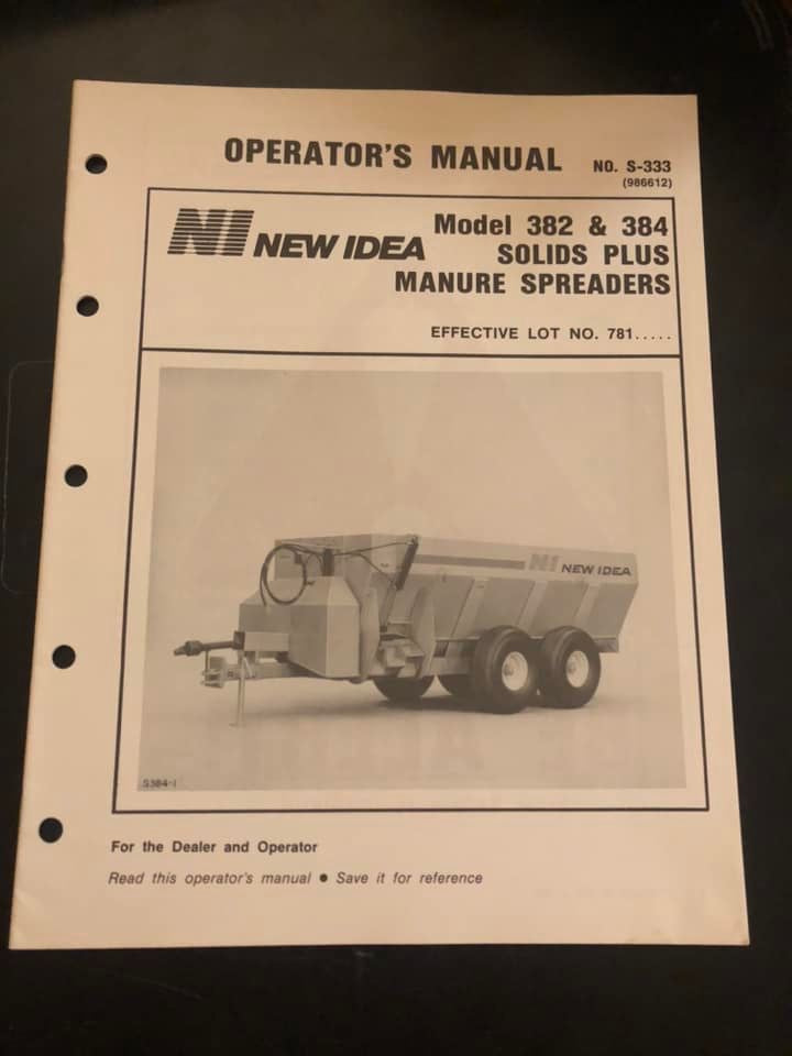 New Idea _ 382 & 384 Solids Plus Spreaders S-333 _ Operator’s Manual