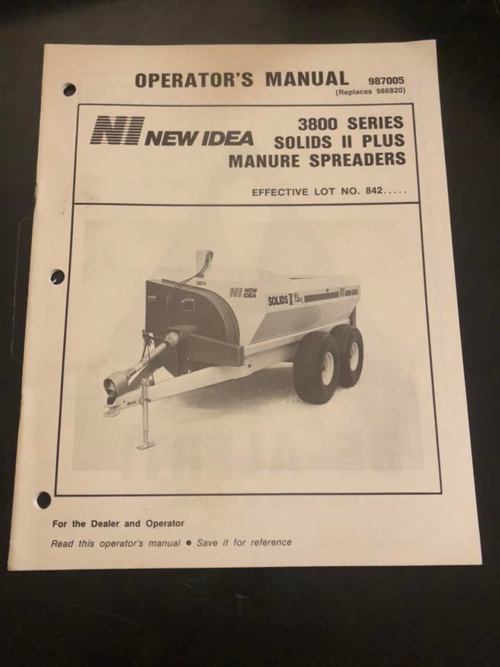 New Idea _ 3800 Series Solids II Plus Manure Spreader _ Operator’s Manual
