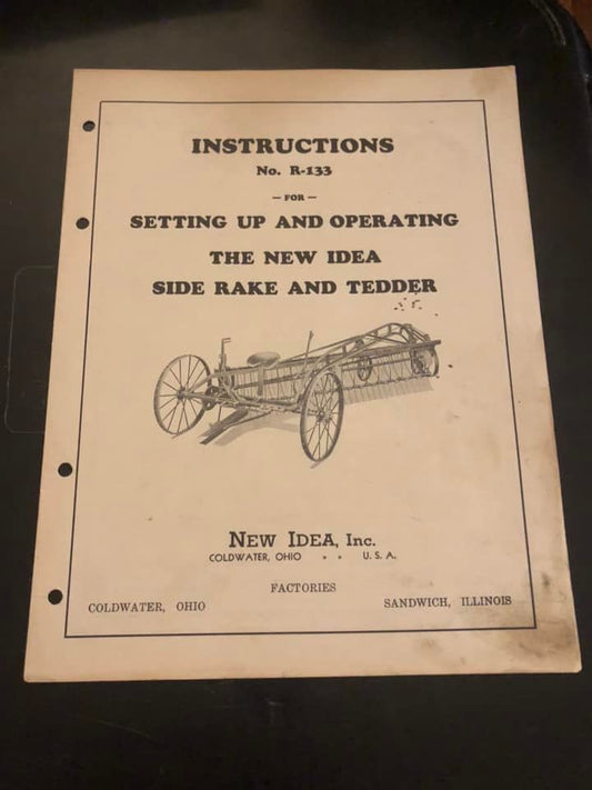 New Idea _ Side Rake & Tedder R-133 _ Instructions