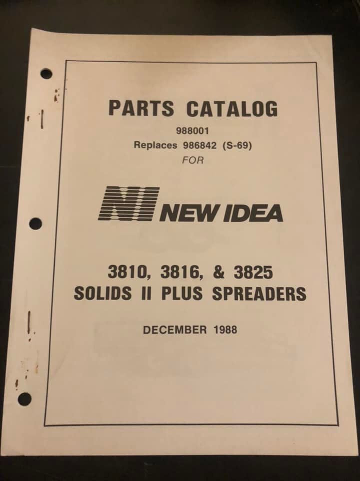 New Idea _ 3810, 3816 & 3825 Solids II Plus Spreaders _ Parts Catalog