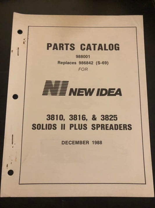 New Idea _ 3810, 3816 & 3825 Solids II Plus Spreaders _ Parts Catalog