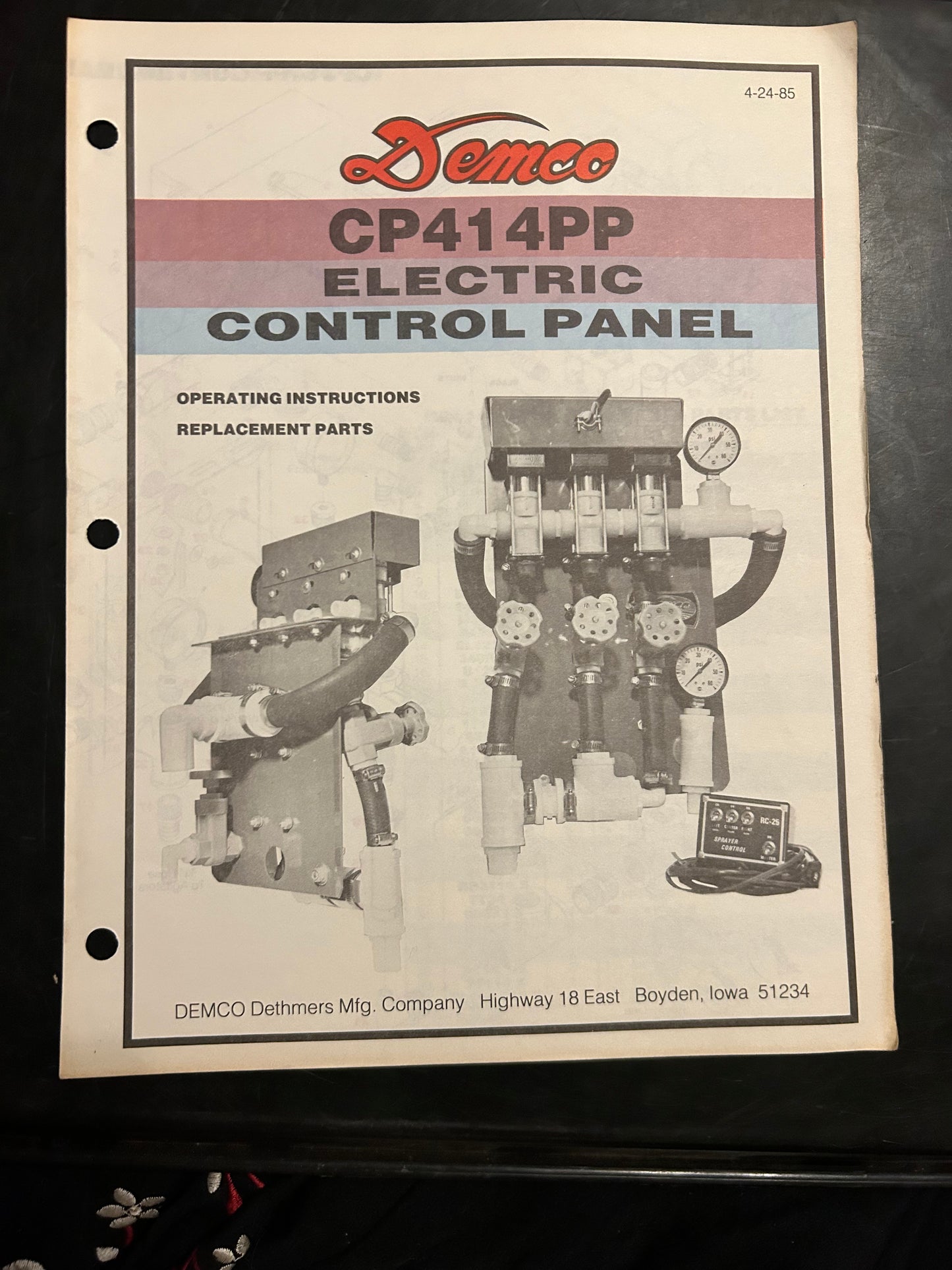 Demco _ CP414PP Electric Control Panel _ Operating Instructions & Replacement Parts