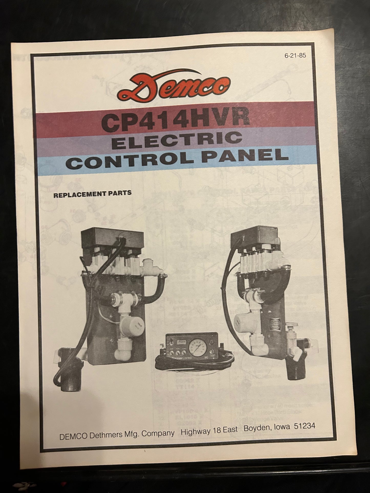 Demco _ CP414HVR Electric Control Panel _ Replacement Parts