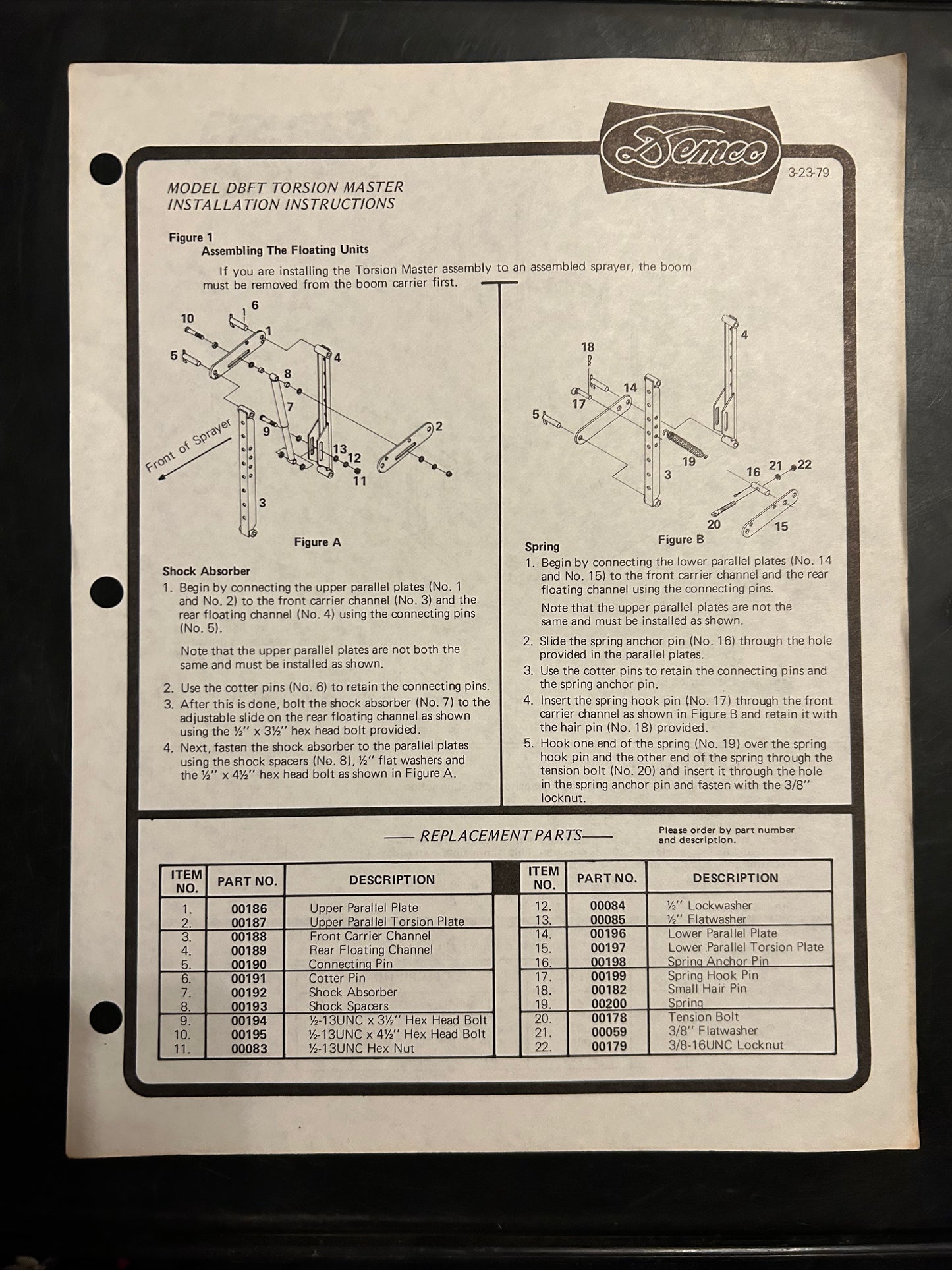 Demco _ Model DBFT _ Installation Instructions
