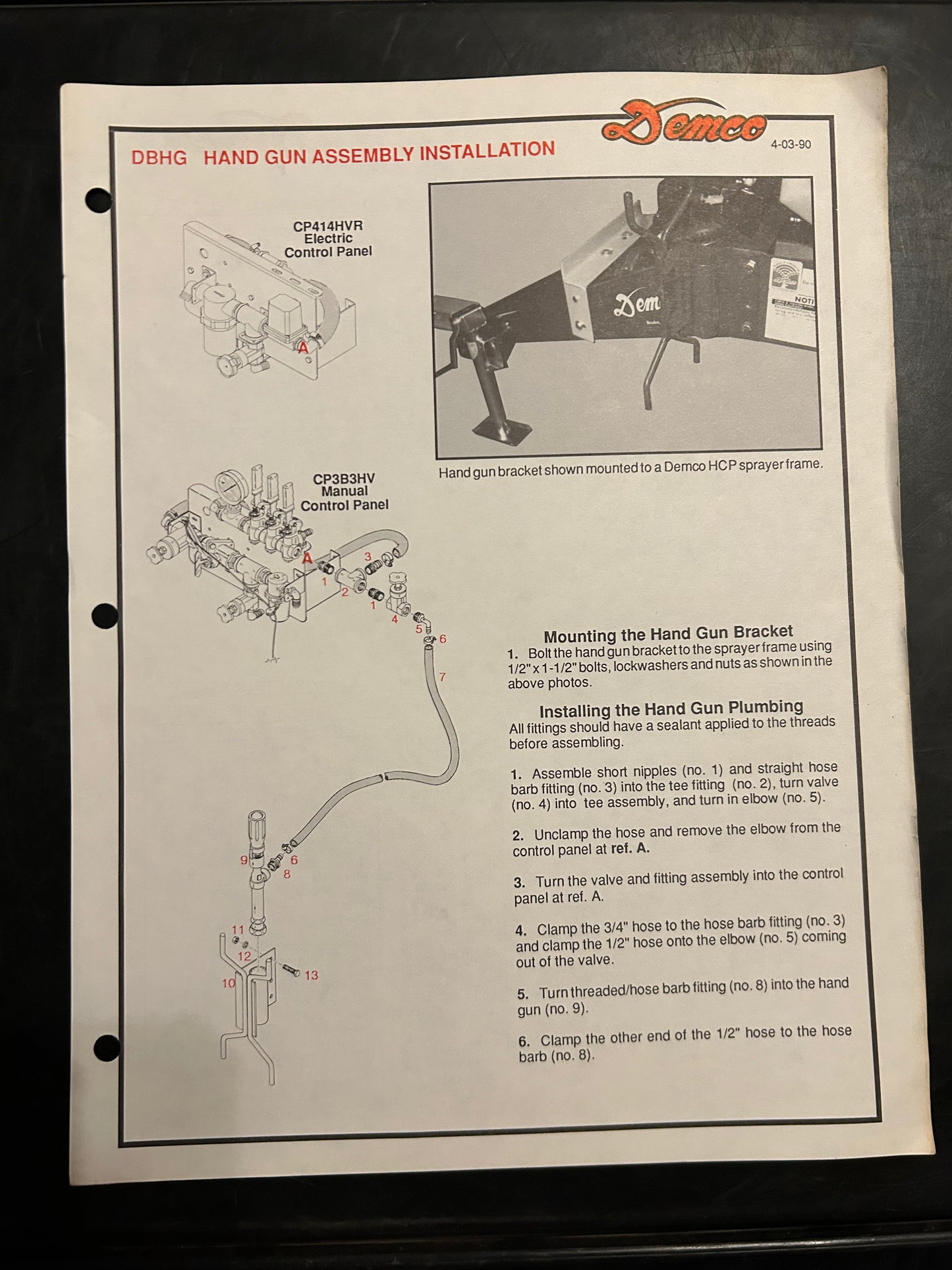 Demco _ DBHG Hand Gun _ Assembly Installation