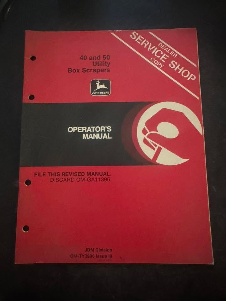 John Deere _ 40 & 50 Utility Box Scrapers _ Operator's Manual