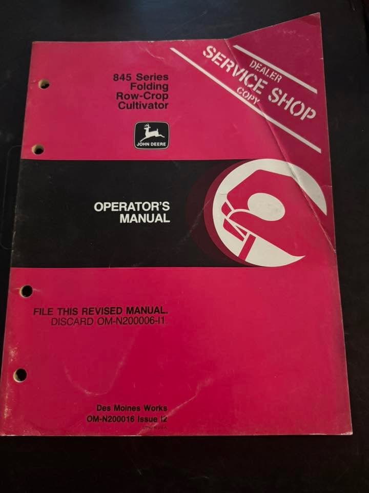 John Deere _ 845 Series Folding Row-Crop Cultivator _ Operator's Manual