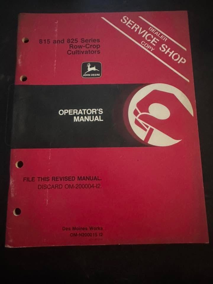 John Deere 815 & 825 Series Row-Crop Cultivators _ Operator's Manual