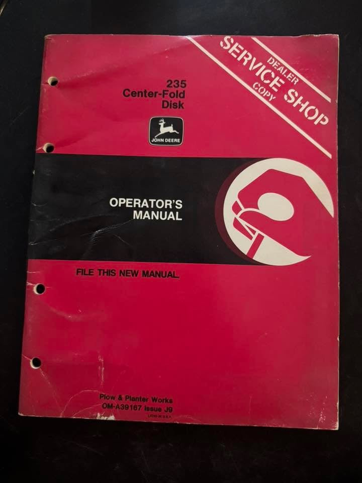 John Deere _ 235 Center-Fold Disk _ Operator's Manual