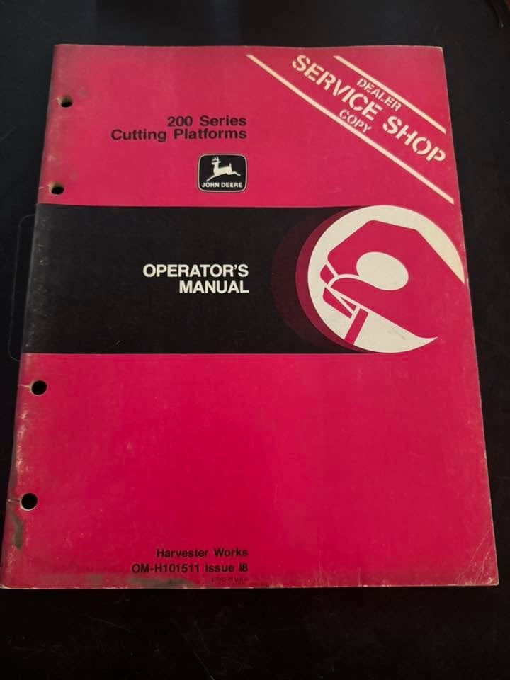 John Deere 200 Series Cutting Platforms _ Operator's Manual