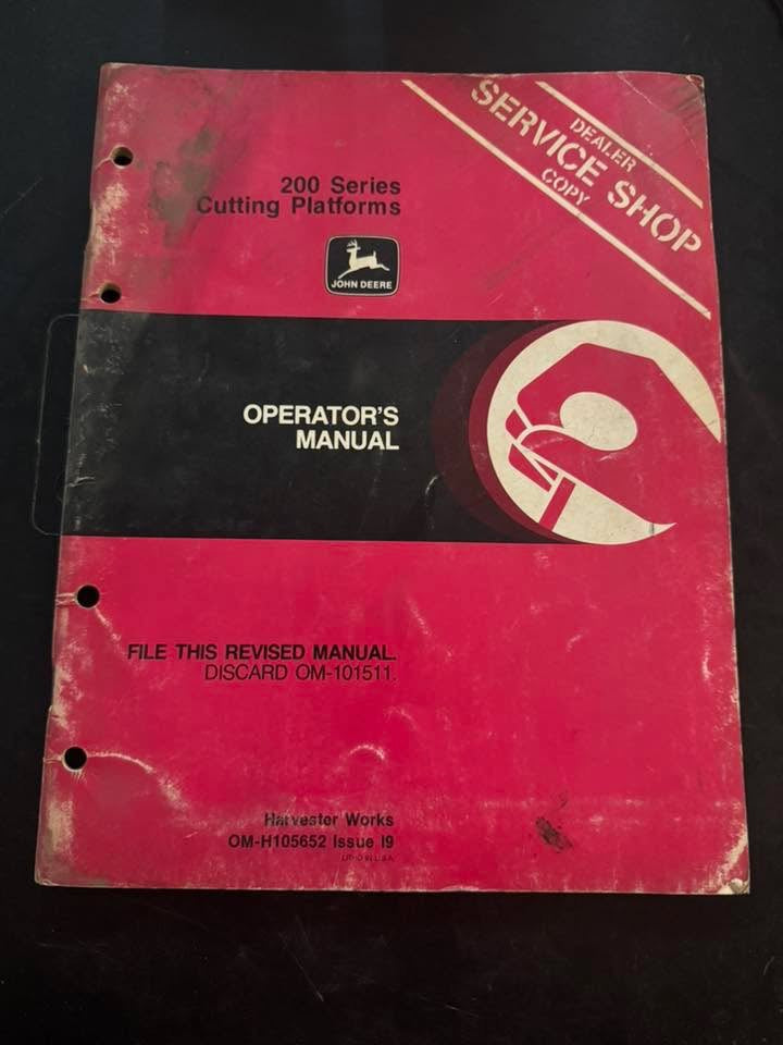 John Deere 200 Series Cutting Platforms _ Operator's Manual