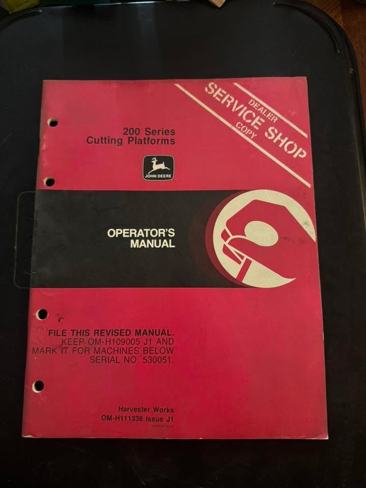 John Deere 200 Series Cutting Platforms _ Operator's Manual