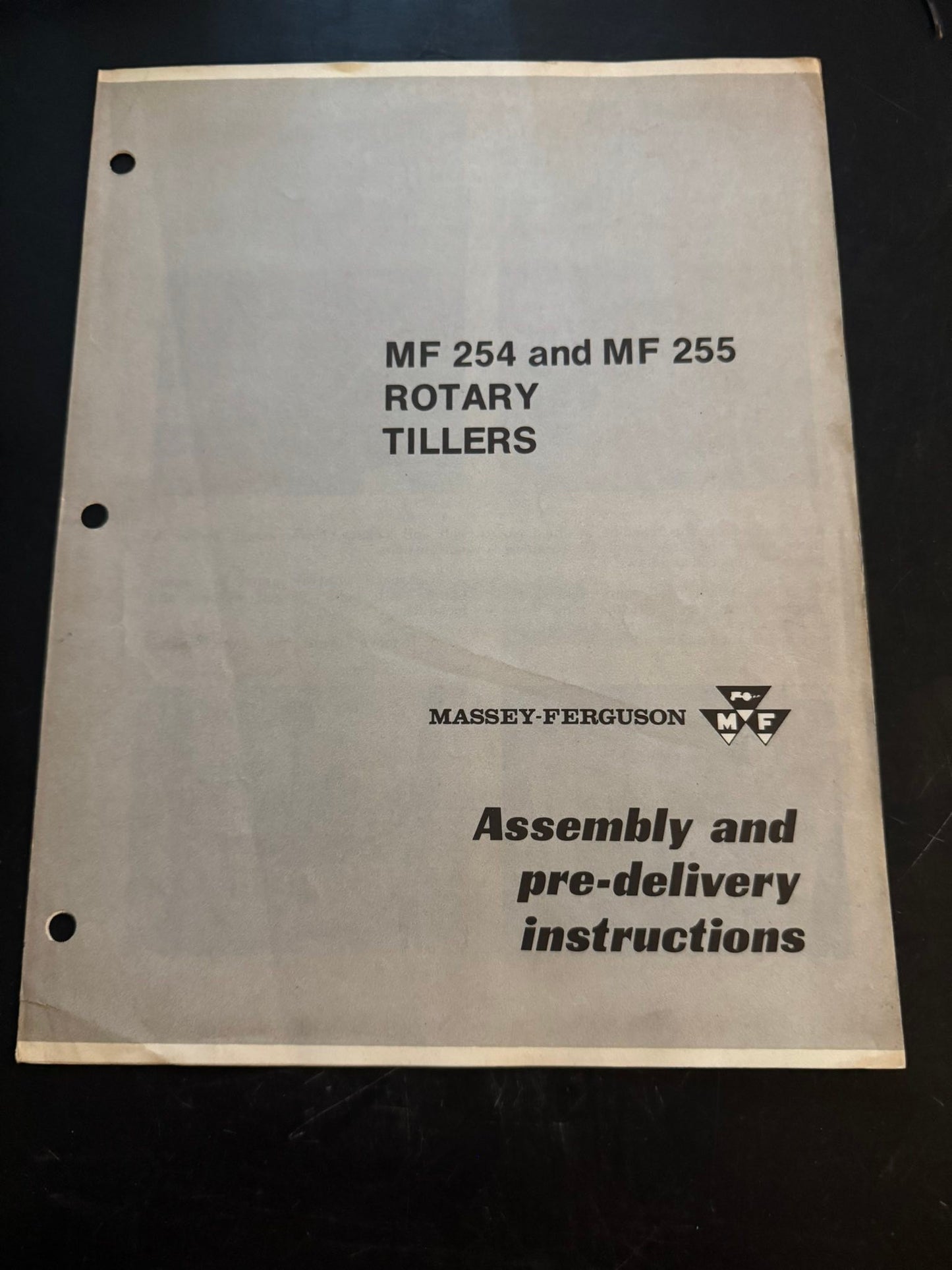 Massey _ MF 254 & 255 Rotary Tillers _ Assembly & Pre-delivery instructions