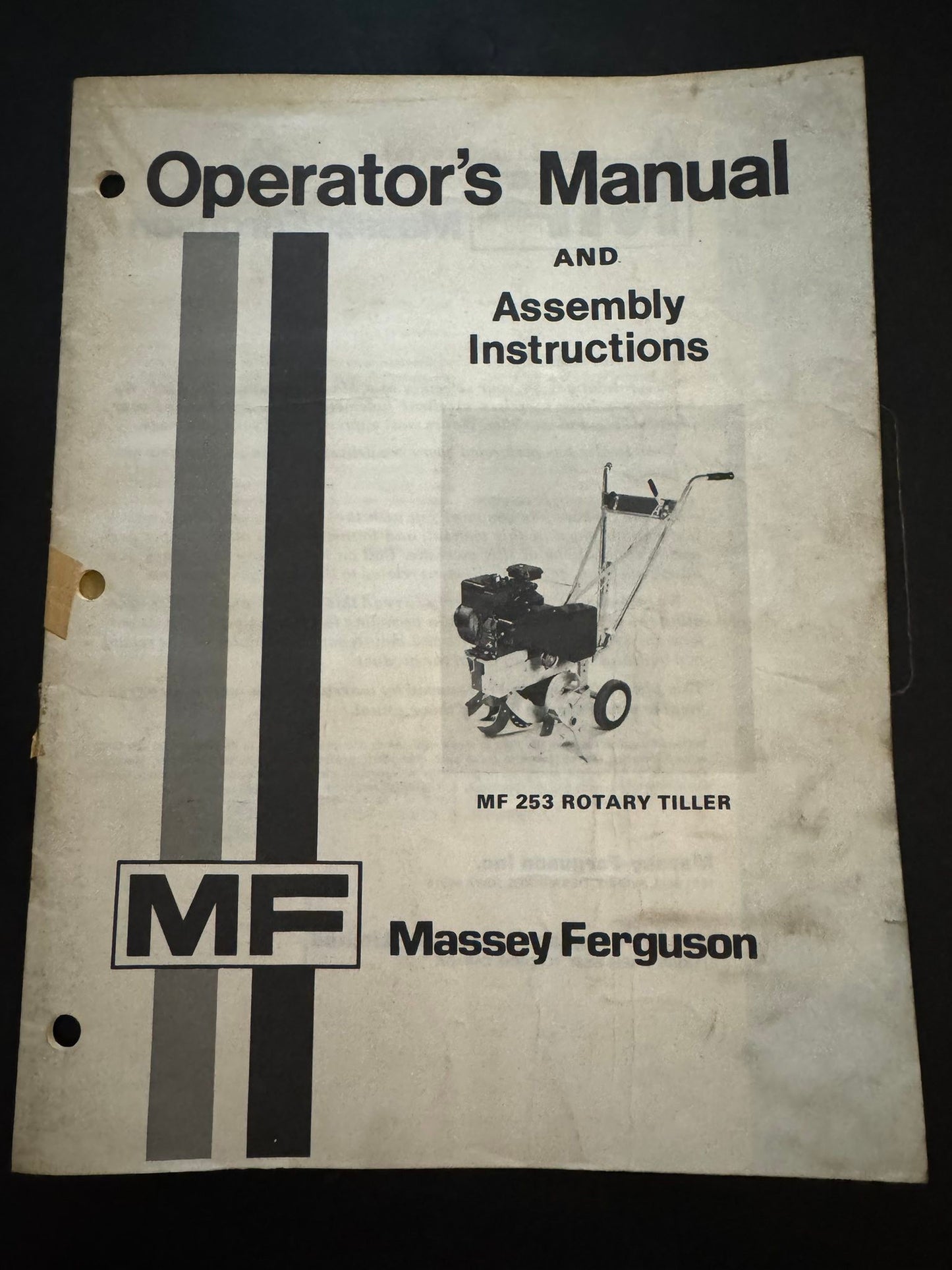 Massey _ MF 253 Rotary Tillers _ Operator’s Manual & Assembly Instructions