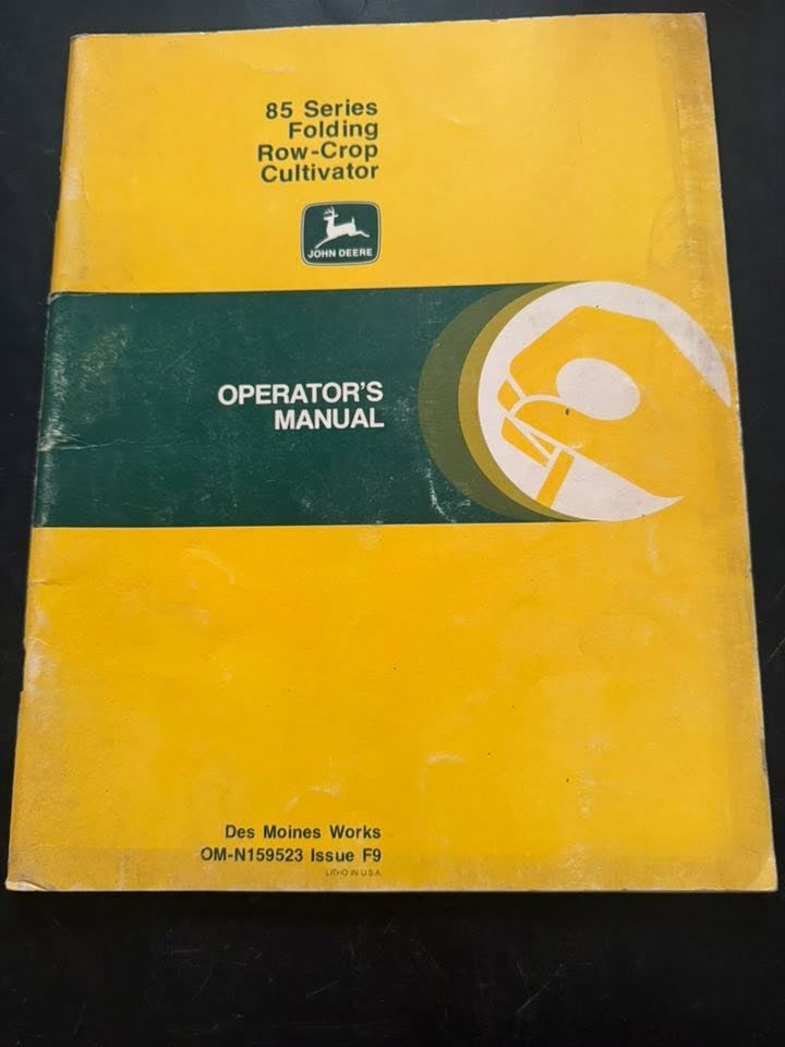 John Deere 85 Series Folding Row-Crop Cultivator _ Operator's Manual