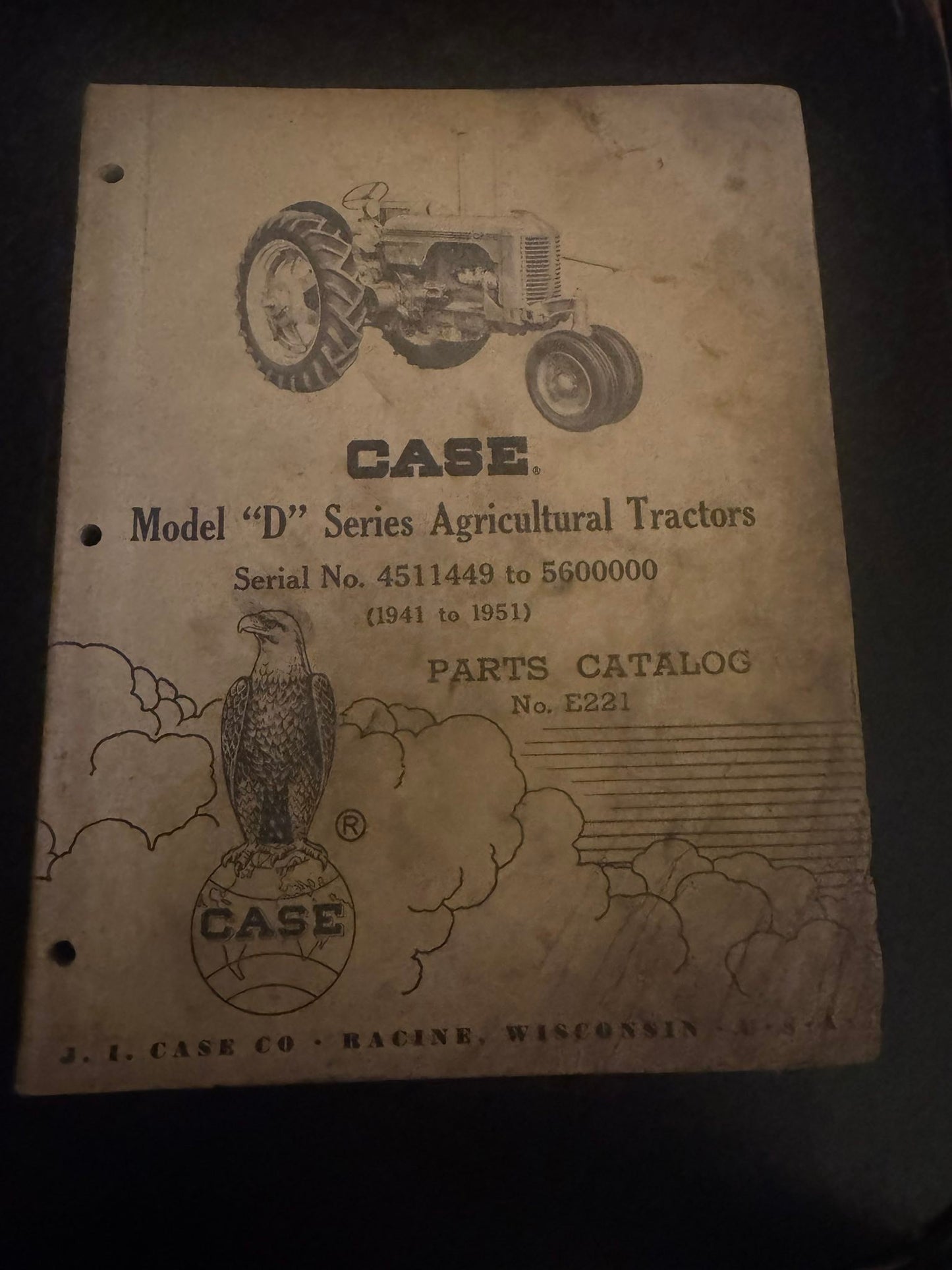 J I Case _ model D Series Agricultural Tractors _ Parts Catalog no E221