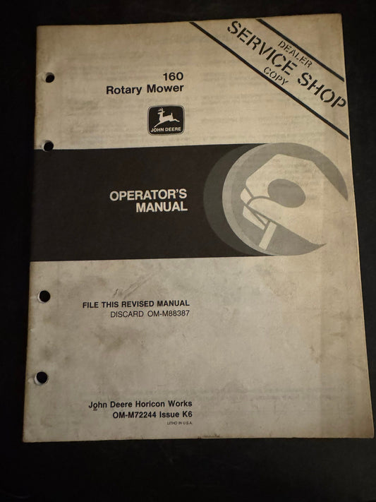 John Deere _  160 Rotary Mowers _ Operator’s Manual OM-M72244 K6