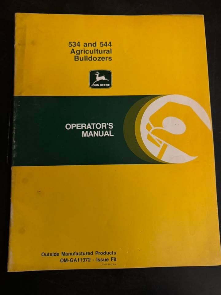 John Deere _ 534 & 544 Agricultural Bulldozers _ Operator's Manual
