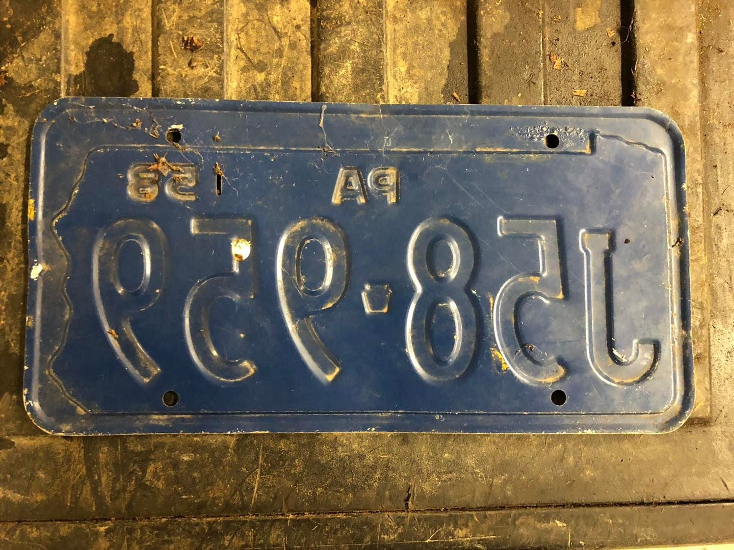 Vintage License Plates _ Pennsylvania 1958