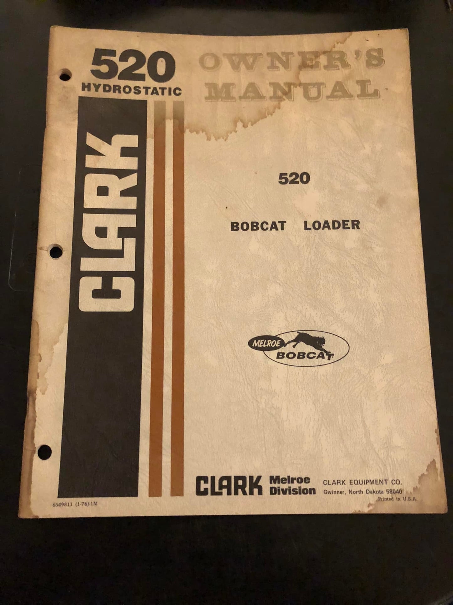 Clark _ 520 Bobcat Loader - Owner’s Manual