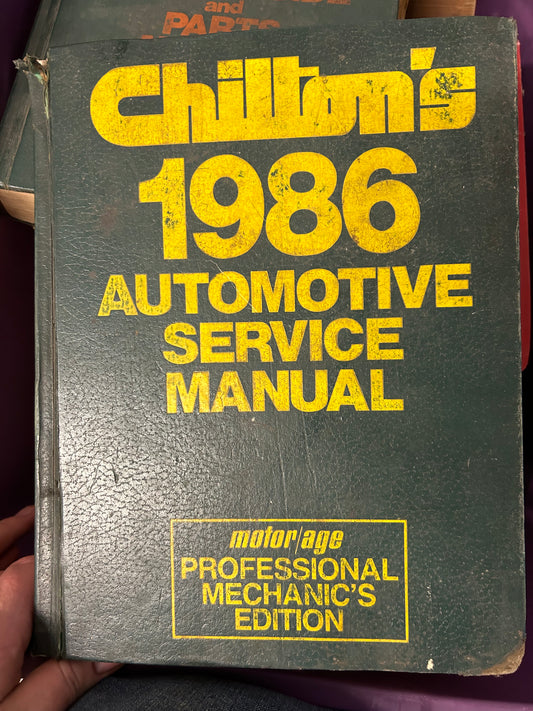 Chilton’s _ 1986 Automotive Service Manual _ Professional Mechanics Edition