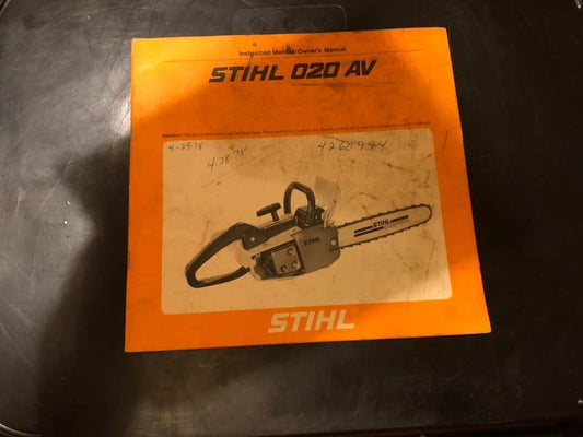 Stihl _ 020 AV Instructions & Owner’s Manual