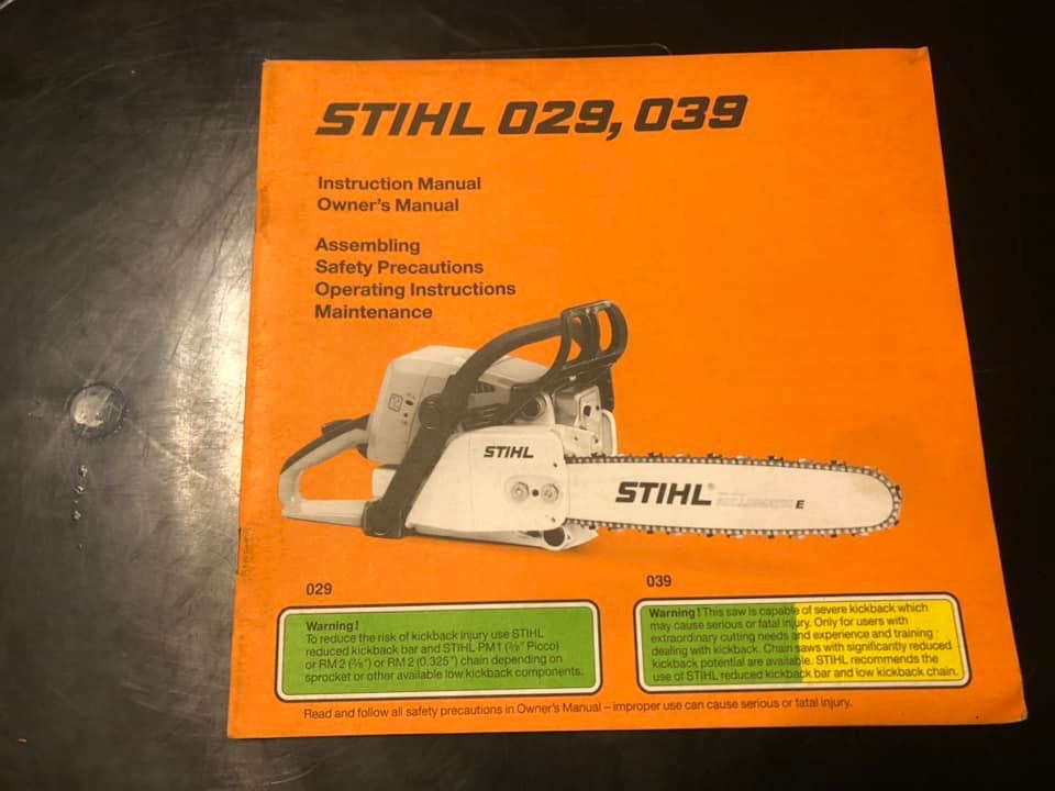 Stihl _ 029, 039 Instructions & Owner’s Manual