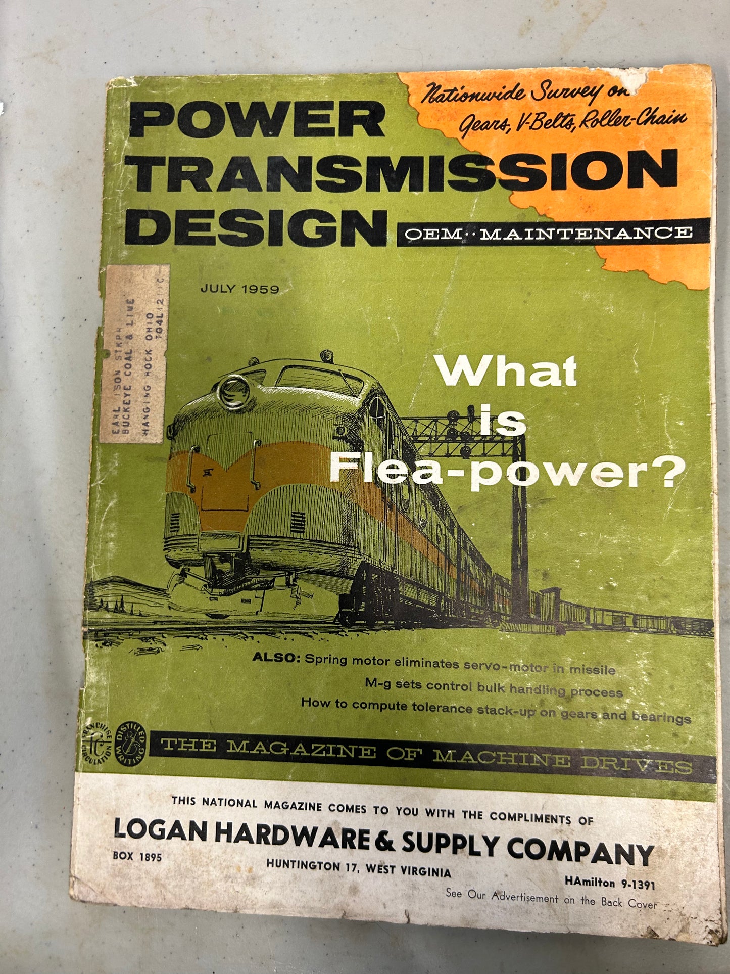 Power Transmission Design July 1959 _ Logan Hardware & Supply