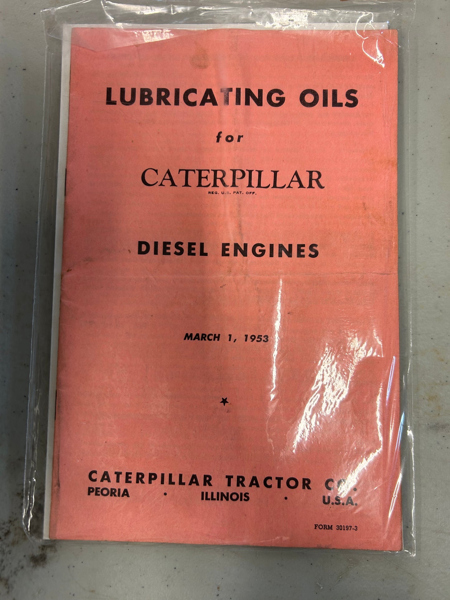 Lubricating Oil for CATERPILLAR Diesel Engines _ March 1953