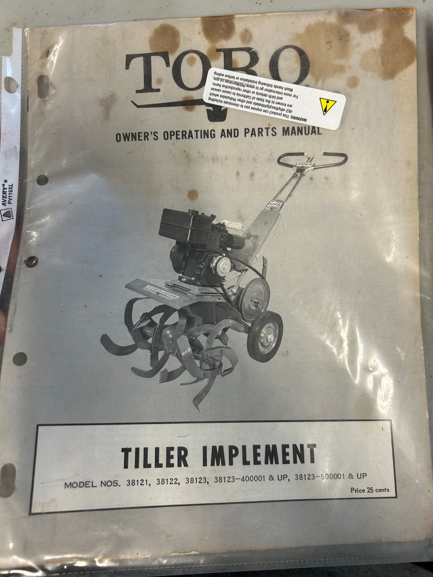 Toro _ Tiller Implement _ Owner’s Operating & Parts Manual