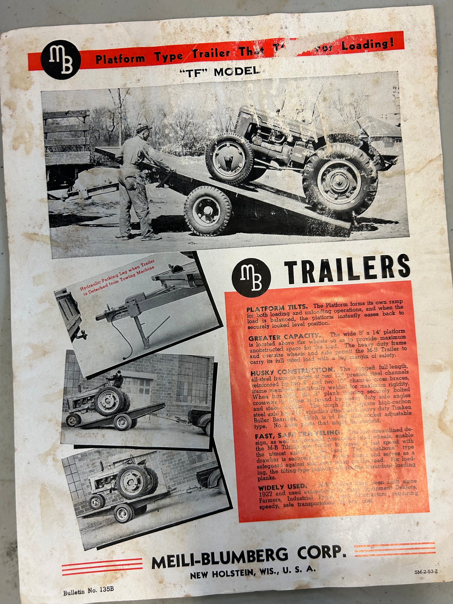 Meili-Blumberg _ Platform Type Trailer “TF” Model