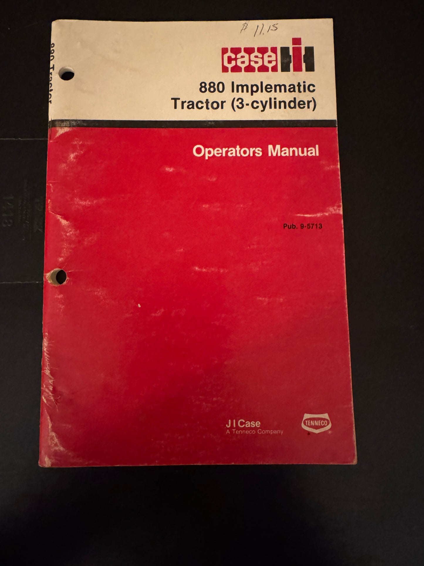 Case IH _ 880 Implematic Tractor (3 cylinder) _ Operator’s Manual
