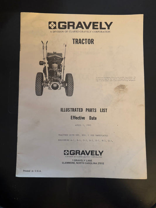 Gravely - Tractor _ Illustrated Parts List