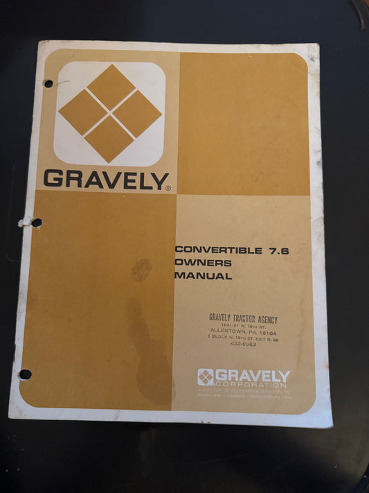 Gravely - Owner’s Manual _ Convertible 7.6