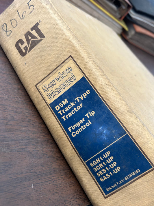 Caterpillar _ D5M Track-Type Tractor Finger Tip Control _ Manuals Binder