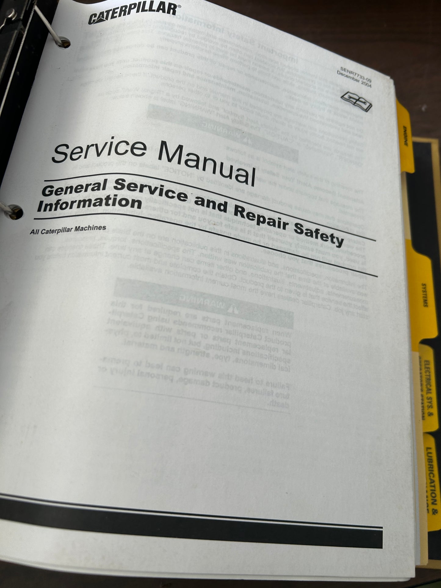 Caterpillar _ 303C CR & 303.5C CR Mini hydraulic Excavator _ Manuals Binder