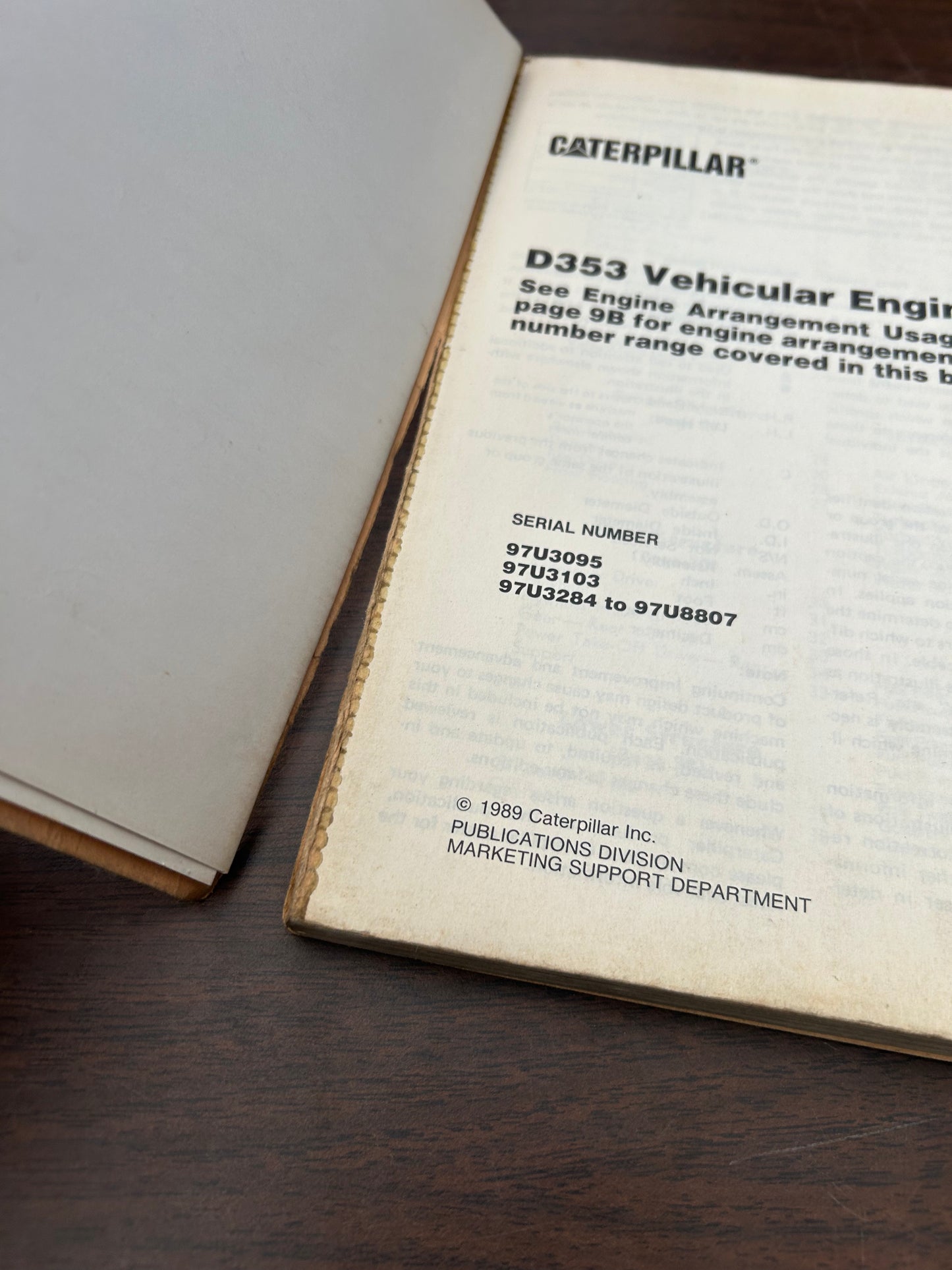 Caterpillar _ D353 Vehicular Engine _ Parts Manual