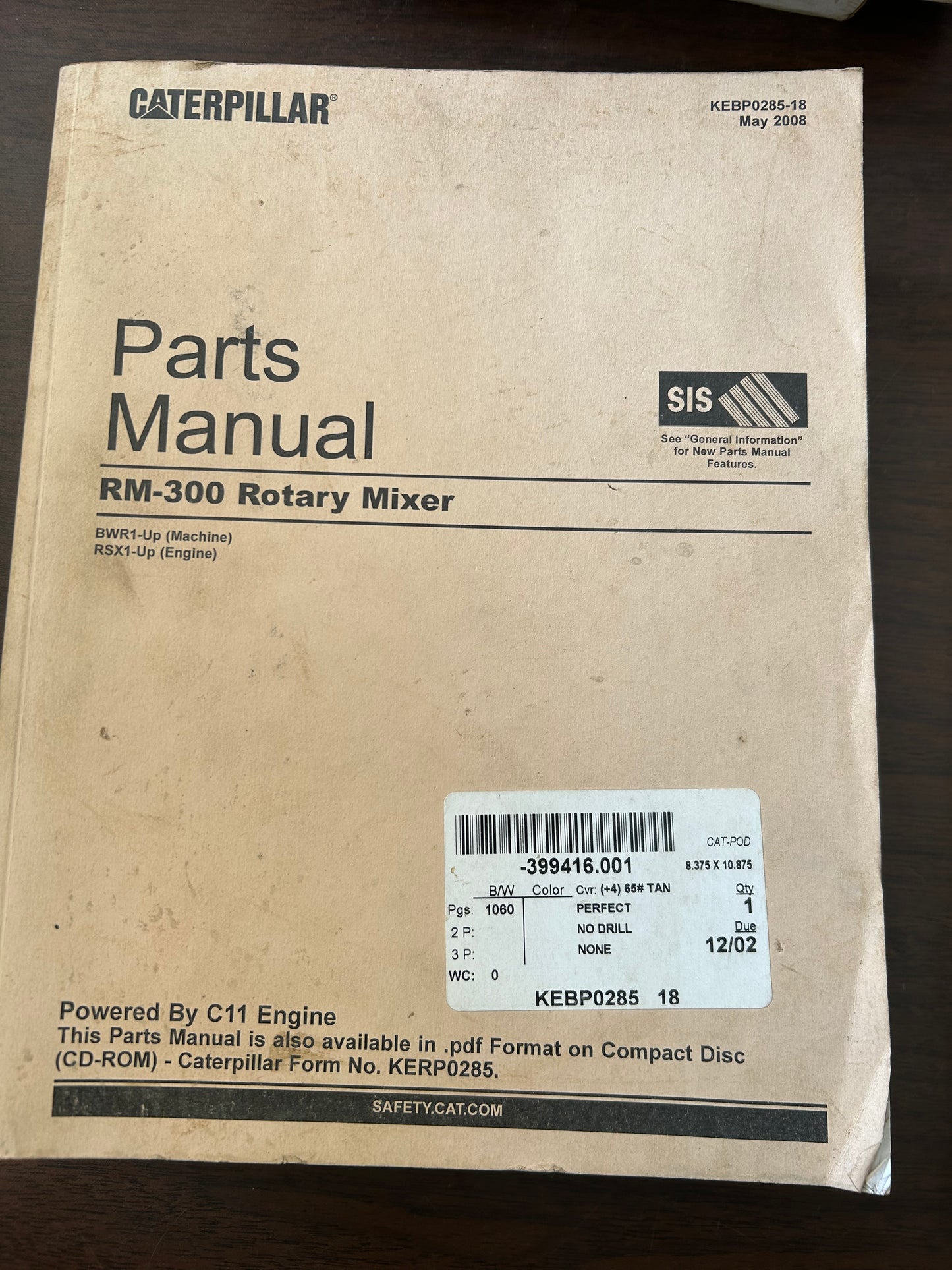 Caterpillar _ RM-300 Rotary Mixer _ Parts Manual