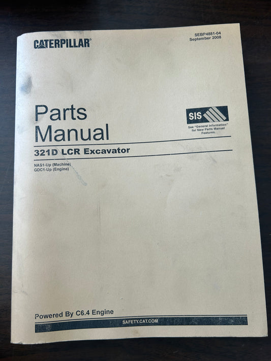 Caterpillar _ 321D LCR Excavator _ Parts Manual