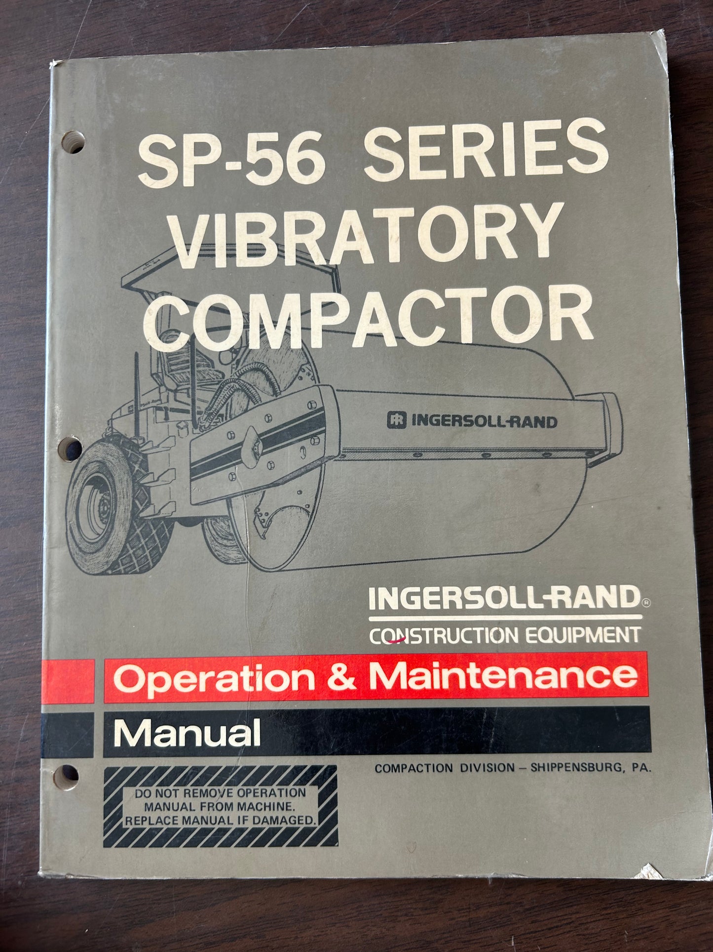 Ingersoll-Rand _ SP-56 Series Vibratory Compactor _ Operation & Maintenance Manual