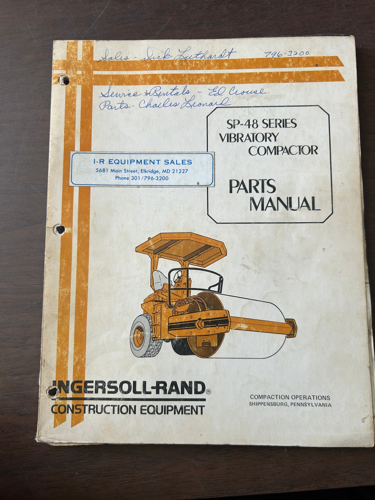 Ingersoll-Rand _ SP-48 Series Vibratory Compactor _ Parts Manual