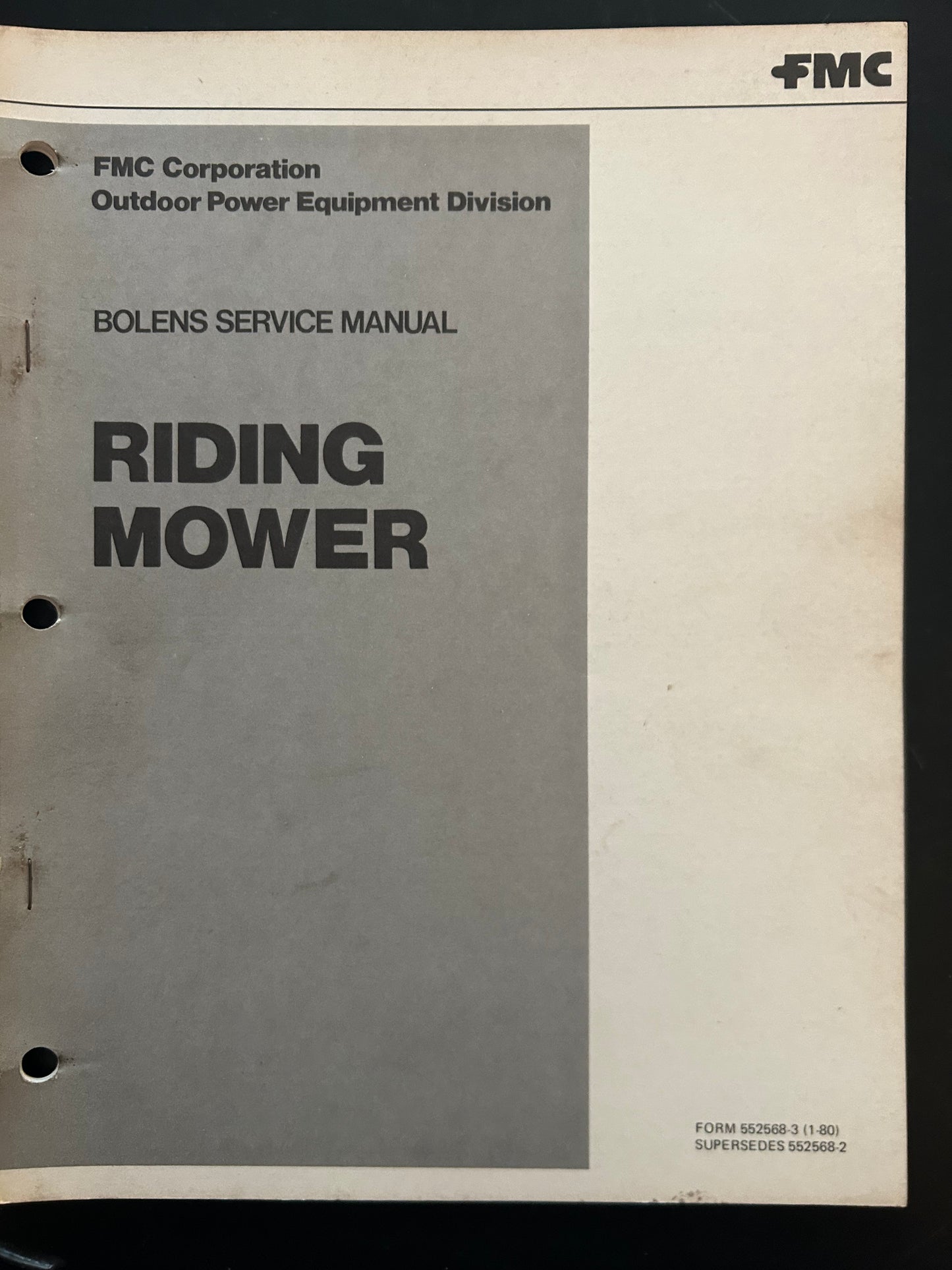 Bolens _ Riding Mower _ Service Manual